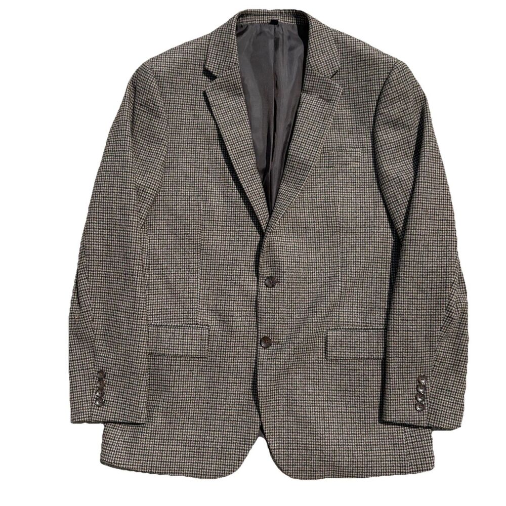 JCrew Thompson Blazer Jacket Mens 42 Brown Wool Blend Tweed Fleck Sport Coat NEW